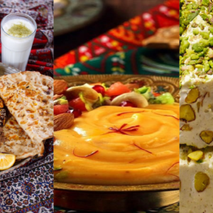 A vibrant trio of iconic Esfahani delights